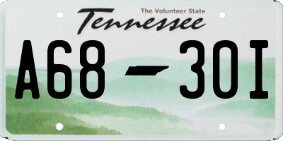 TN license plate A6830I