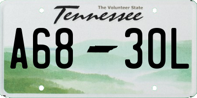 TN license plate A6830L
