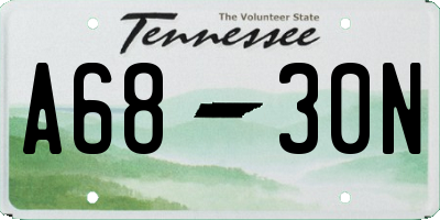 TN license plate A6830N