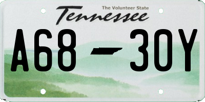 TN license plate A6830Y