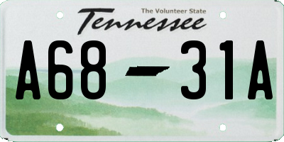 TN license plate A6831A