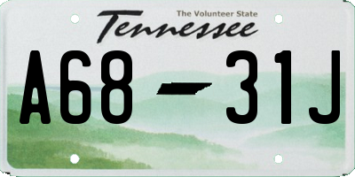 TN license plate A6831J