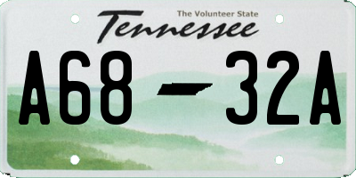 TN license plate A6832A