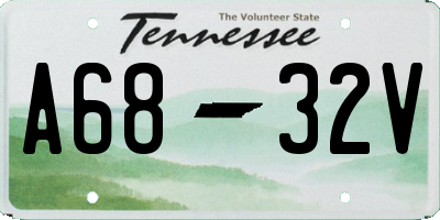 TN license plate A6832V