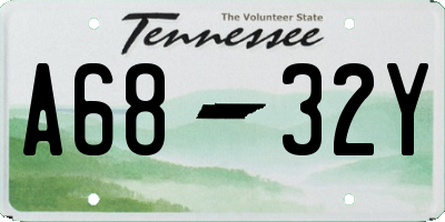 TN license plate A6832Y