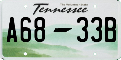 TN license plate A6833B