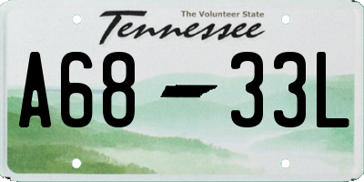 TN license plate A6833L