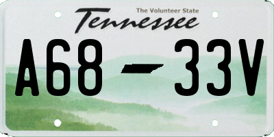 TN license plate A6833V