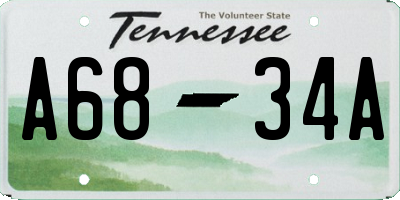 TN license plate A6834A