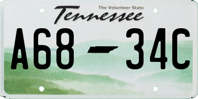 TN license plate A6834C