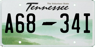 TN license plate A6834I