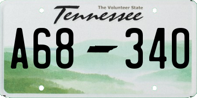 TN license plate A6834O