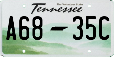 TN license plate A6835C