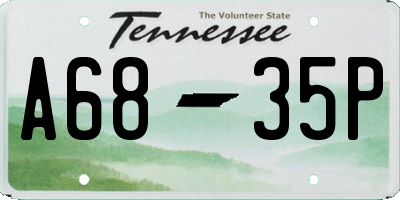 TN license plate A6835P