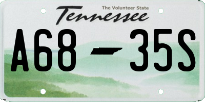 TN license plate A6835S