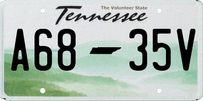 TN license plate A6835V