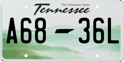 TN license plate A6836L