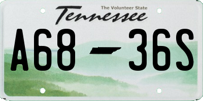 TN license plate A6836S