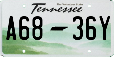 TN license plate A6836Y