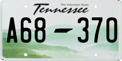 TN license plate A6837O