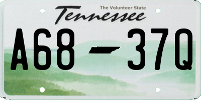 TN license plate A6837Q