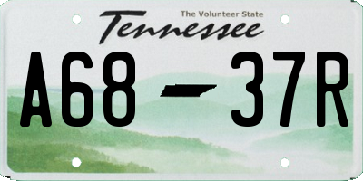 TN license plate A6837R