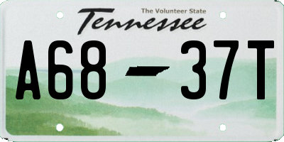 TN license plate A6837T