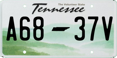 TN license plate A6837V