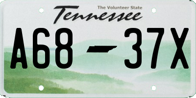 TN license plate A6837X