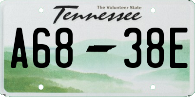 TN license plate A6838E