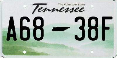 TN license plate A6838F