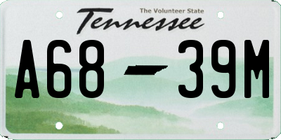 TN license plate A6839M