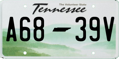 TN license plate A6839V