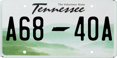 TN license plate A6840A
