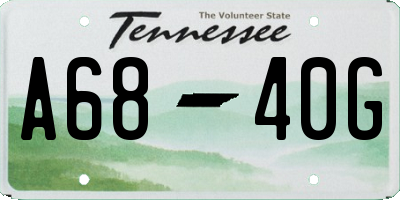 TN license plate A6840G