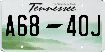 TN license plate A6840J
