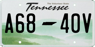 TN license plate A6840V