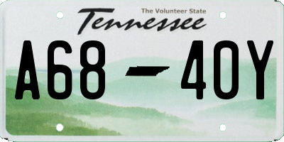 TN license plate A6840Y