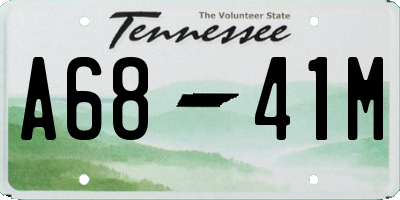 TN license plate A6841M