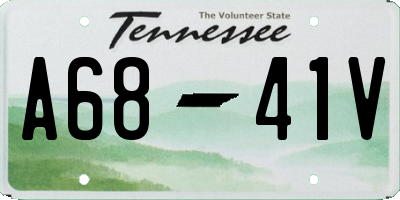 TN license plate A6841V