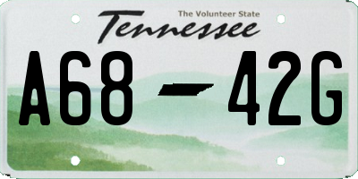 TN license plate A6842G