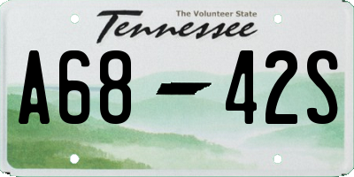 TN license plate A6842S