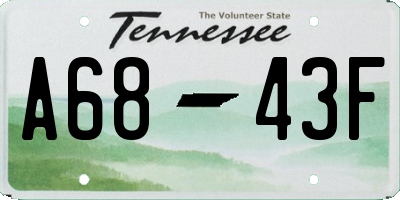 TN license plate A6843F