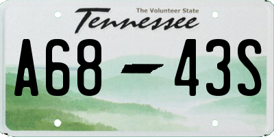 TN license plate A6843S