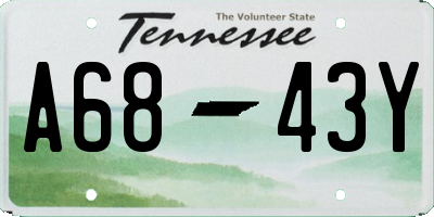 TN license plate A6843Y