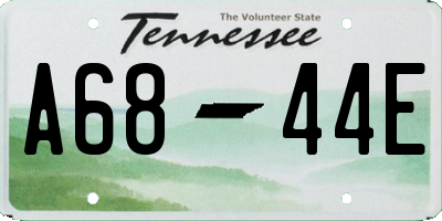 TN license plate A6844E