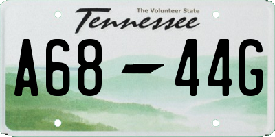 TN license plate A6844G