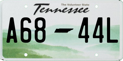 TN license plate A6844L