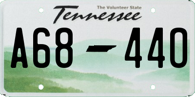 TN license plate A6844O