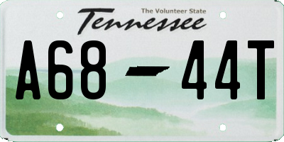 TN license plate A6844T